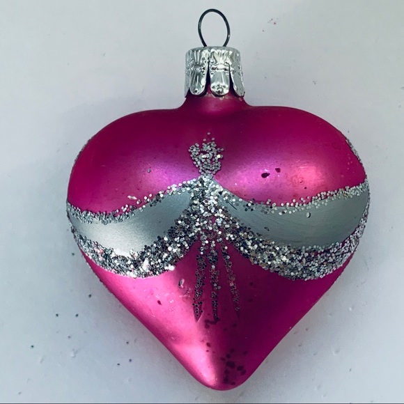 Other - Heart Czechoslovakia Glass Vintage Ornament
